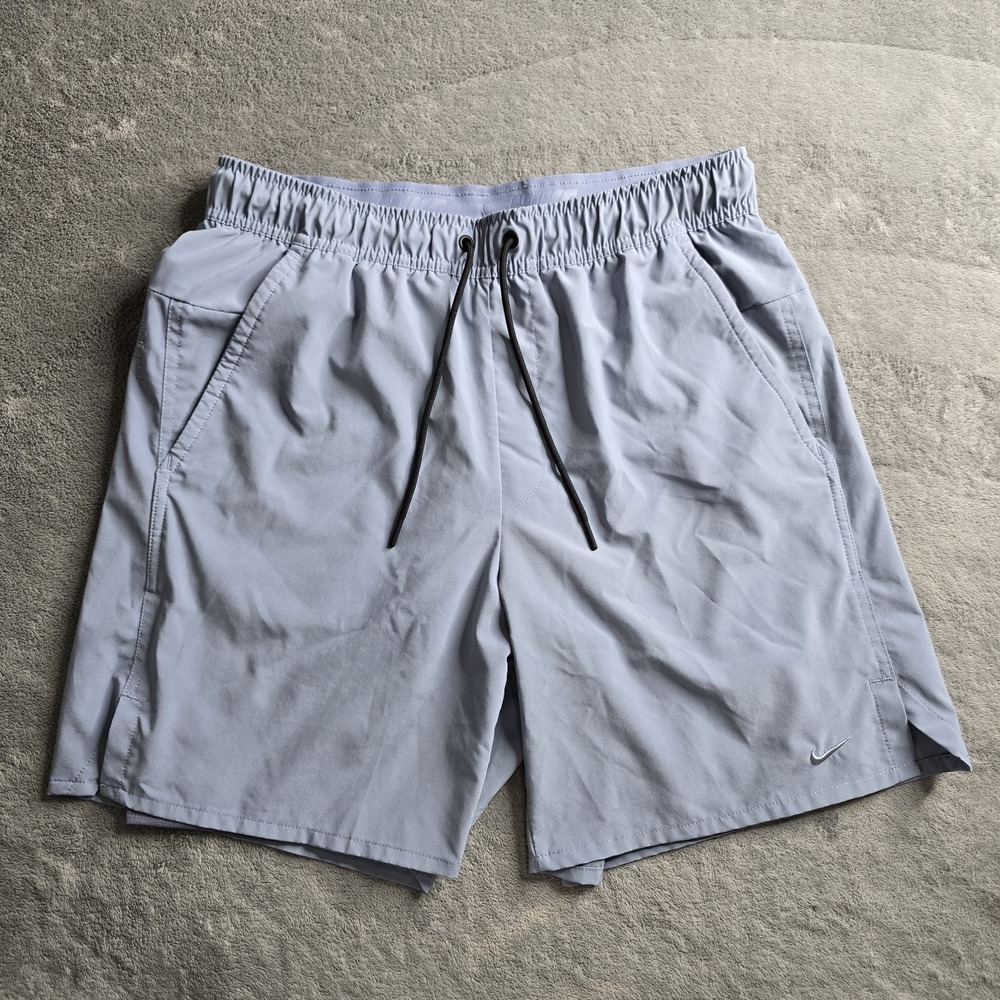Nike Unlimited Dri-FIT 2-in-1 Versatile Lined Shorts Mens Medium Blue Gray 7"